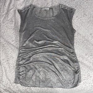 Calvin Klein grey & silver top